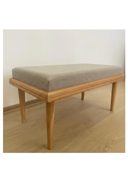 El Yapımı Ahşap Minderli Kayın Ağacı Premium Bench