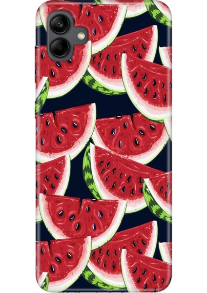 Samsung Galaxy A04E Kılıf Desenli Baskılı Tpu Rubber Kapak Karpuz