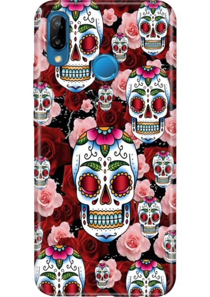 Huawei P20 Lite Kılıf Desenli Baskılı Tpu Rubber Kapak Kabile