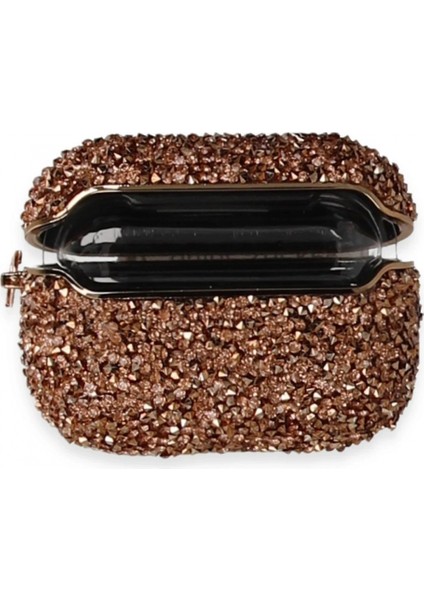 Airpods Pro 2 (2.nesil) Mira Taşlı Kılıf - Rose Gold