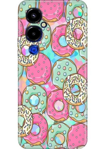 Tecno Pova 4 Pro Kılıf Desenli Baskılı Tpu Rubber Kapak Donut