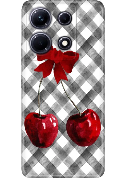 Infinix Note 30 Pro Kılıf Desenli Baskılı Tpu Rubber Kapak Kiraz Masası