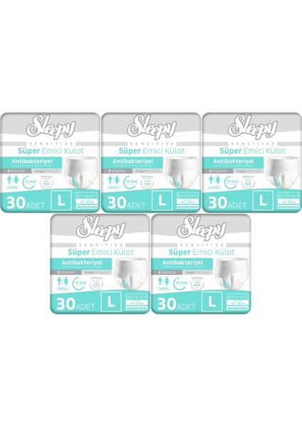 Hasta Bezi Yetişkin Emici Külot L - Büyük - Large 150 Adet (5pk*30)