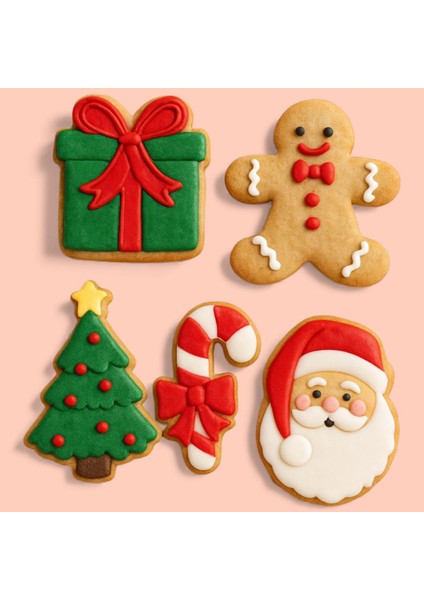 Yılbaşı Konseptli Kurabiye Kalıbı Seti (5’li)