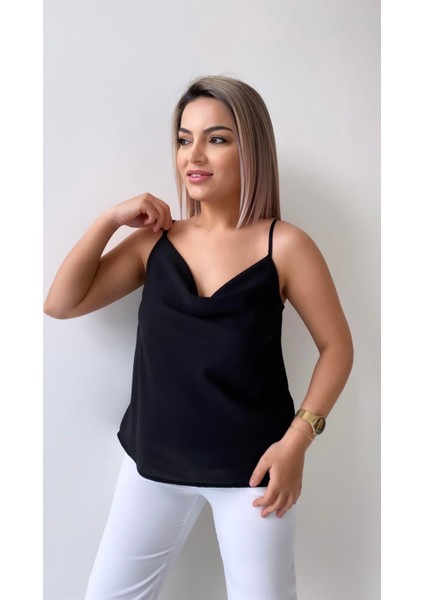 Ayarlanabilir Askılı Döküm Bluz Siyah fiyatları