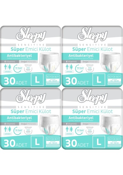 Hasta Bezi Yetişkin Emici Külot L - Büyük - Large 120 Adet (4pk*30)