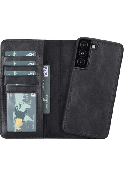 Samsung Galaxy S22 Plus Uyumlu Deri Cüzdanlı Kılıf Mwwn Rst1