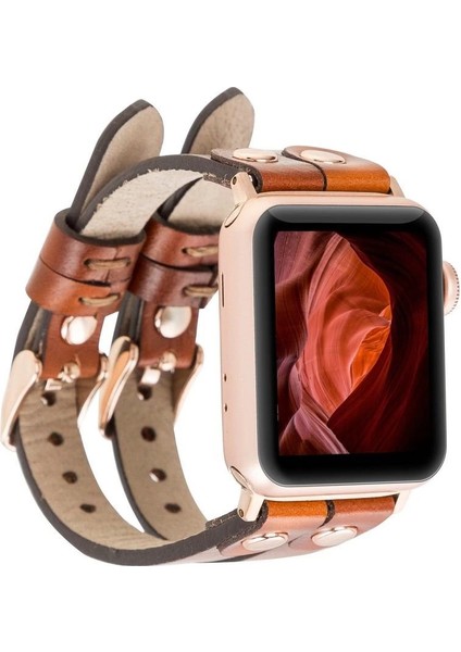 Apple Watch Uyumlu Deri Kordon Ely Double Tour RST2EF