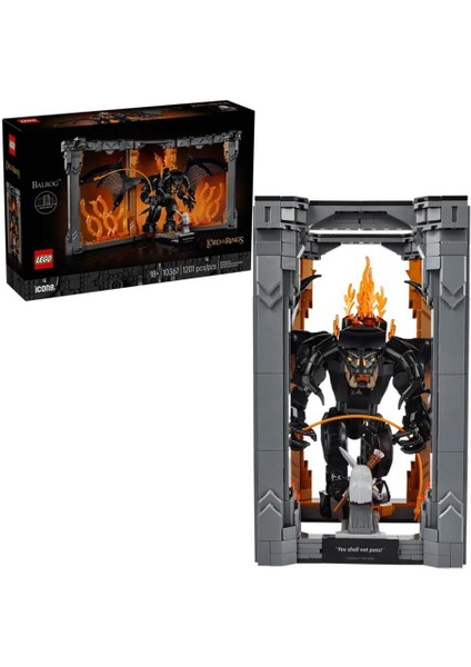 10367 LEGO Icons - Yüzüklerin Efendisi: Balrog™ Kitaplık Dekoru 1201 Parça +18 Yaş