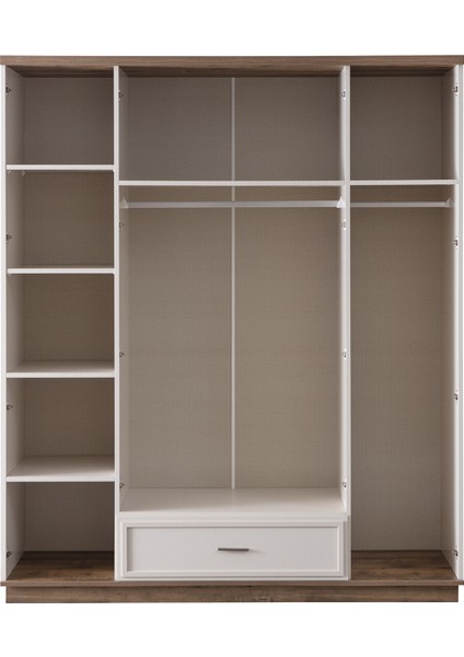 Dolap, Elora 4 Kapaklı Dolap, Çekmeceli - Aynalı Gardırop modelleri