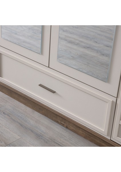 Dolap, Elora 4 Kapaklı Dolap, Çekmeceli - Aynalı Gardırop indirimleri