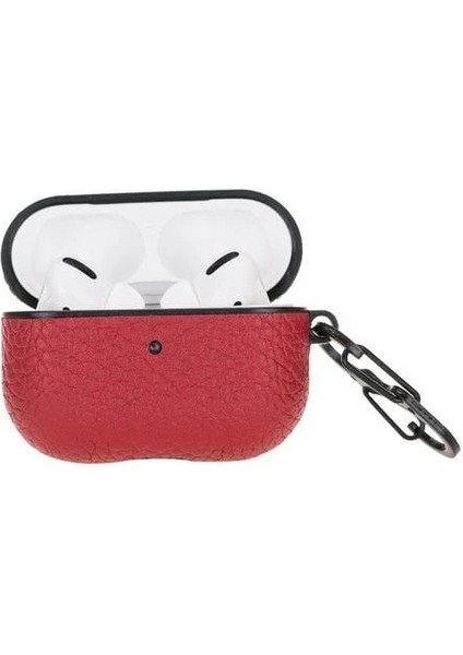 Apple Airpods Pro Uyumlu Deri Kılıf Juni Erc2 Kırmızı