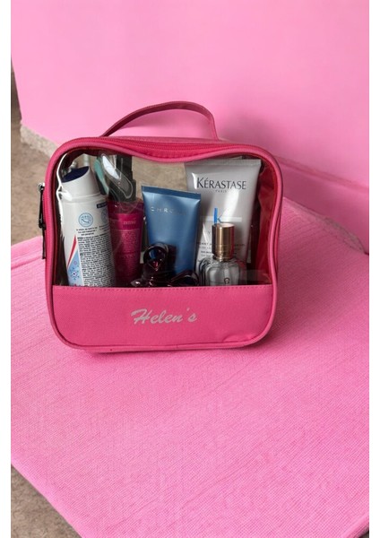 Şeffaf Panelli Makyaj Çantası Makyaj Malzemeleri Düzenleyici 22X20 cm modelleri