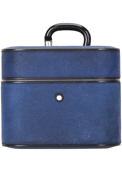 Casquet Apple Airpods 3.nesil Uyumlu Deri Kılıf G21 Mavi