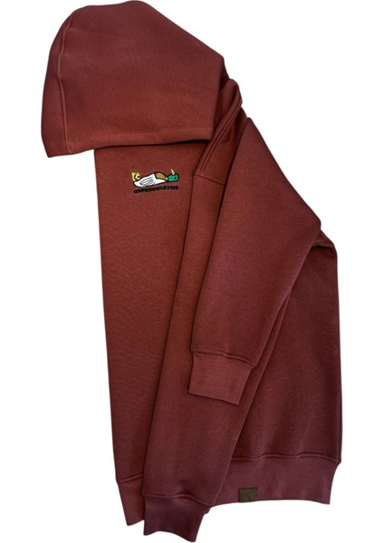 Unproductive Oversize Unisex Kapüşonlu Sweatshirt Şardonlu indirimleri