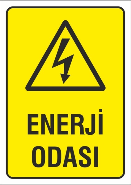 Iş Güvenliği Uyarı Levhası 17X24 Cm. (Enerji Odası) (D-1724-008)