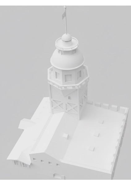 Istanbul Kız Kulesi 3D Baskı Maketi 15 cm – Beyaz Pla Malzeme Boyasız Dekoratif Biblo, Masaüstü Maket, Hediyelik Süs Eşyası Modeli fırsatları