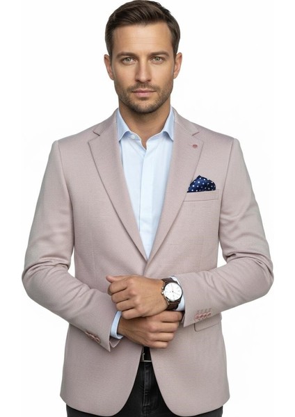 Erkek Blazer Ceket – Slim Fit, Tek Düğme, Şık Davet ve Iş Kombin Ceketi
