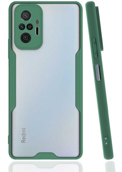 Xiaomi Redmi Note 10 Pro Kılıf Vlmt Parfe Kapak-Koyu Yeşil