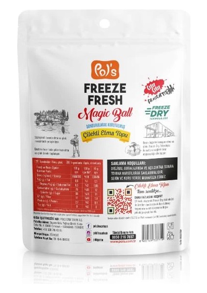 Bfs Pol’s Freeze Fresh Magic Ball Çilekli Elma Topu 16 gr fiyatları