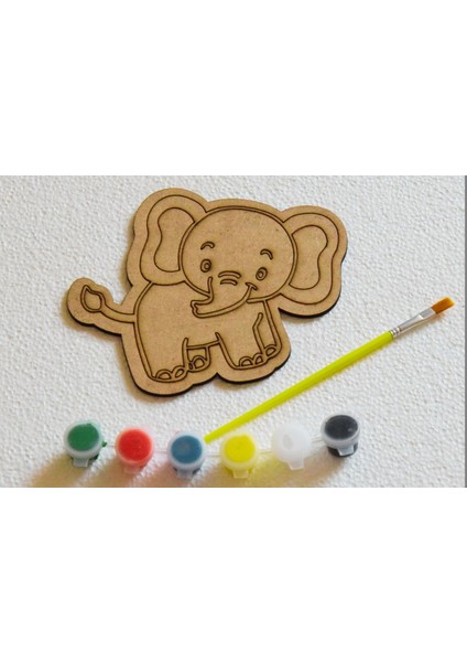 3'lü Hayvanlar Alemi Ahşap Boyama Seti - Çocuk Etkinlik Materyali - Okul Öncesi Zeka Geliştirici fırsatları