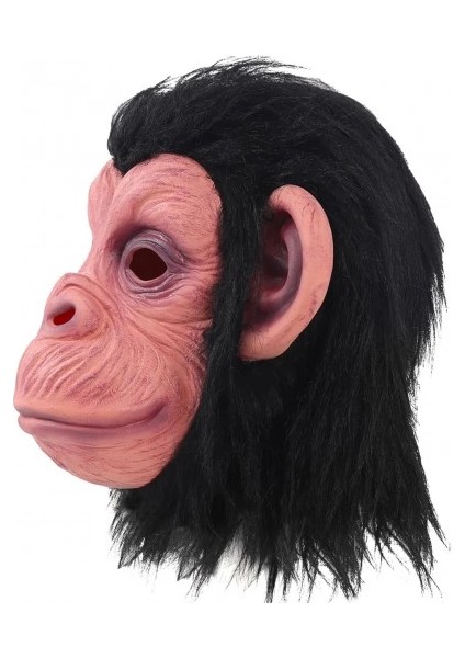 Siyah Saçlı Lateks Şempanze Maskesi indirimleri