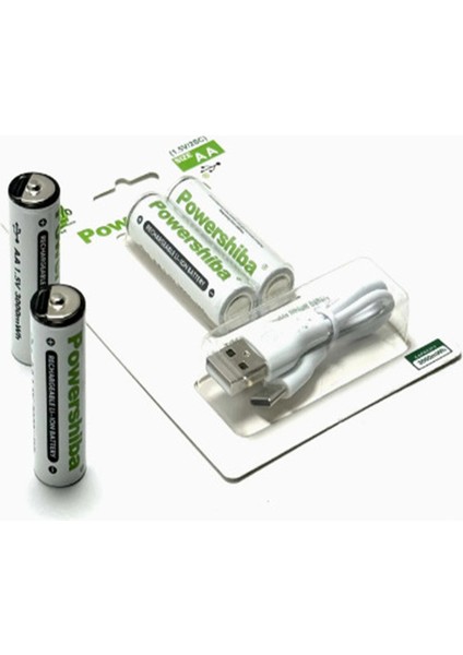 Şarj Edilebilir Pil Type-C Şarjlı Li-Ion Lityum Kalem Pil 2800MAH/1.5V/AA Şarjlı Pil