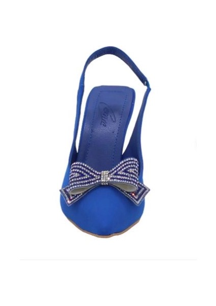 K041 Mavi Fiyonklu 7 cm Klasik Topuk Kadın Ayakkabı fiyatları