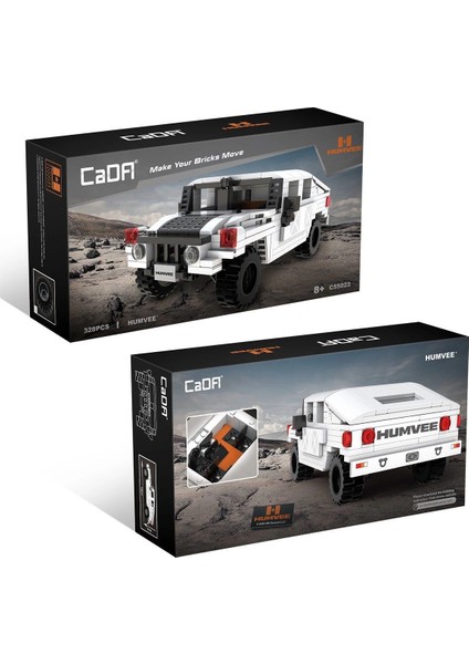 C55022W Cada Humvee Jeep Blok Seti 328 Parça-Vagon Life