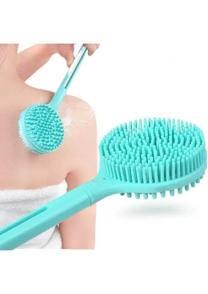 Çift Taraflı Silikon Uzun Saplı Banyo Fırçası CM-331