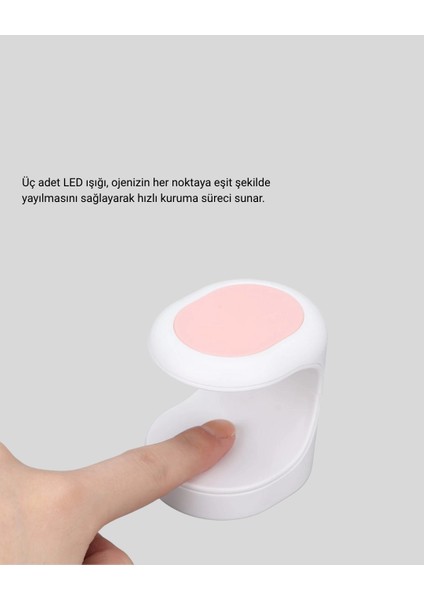 Taşınabilir Mini Oje Kurutma Makinesi 16W Uv LED Hızlı Etkili Kurutucu fırsatları