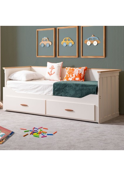 Divan Karyola, Likya Divan Karyola Çekmeceli Açılır Çift Kişilik Karyola + Soft Yatak