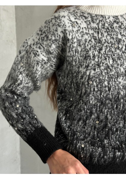 Kar Desen Taşlı Yumoş Kazak Antrasit fırsatları