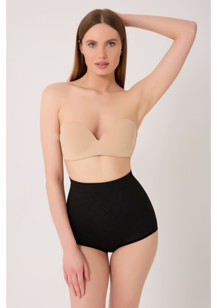 Yüksek Bel Slip Seamless Ten Rengi Korse Basen Toparlayıcı Bel Inceltici Kalça Sıkılaştırıcı