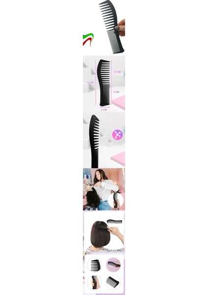 Hsnet Geniş Diş ve Ince Diş Tarak Saç Şekillendirme Düzeltme Kesme - ME001W-50PV66 fiyatları