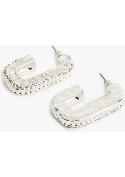 Taşlı Geometrik Halka Küpe fiyatları