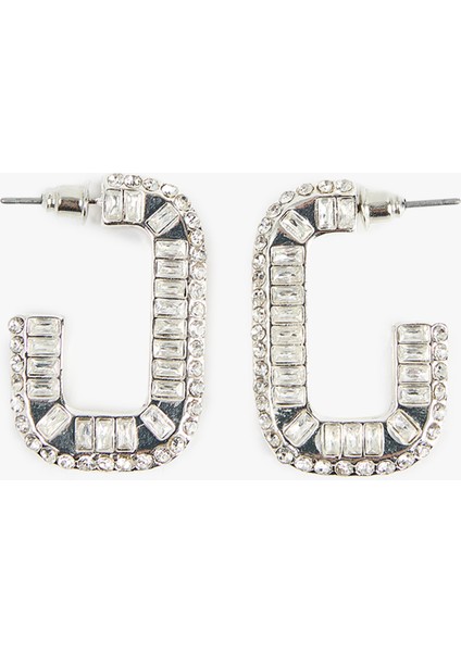 Taşlı Geometrik Halka Küpe modelleri