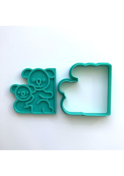 Anne ve Bebek Koala Kurabiye Kalıbı ve Damga Seti | Baby Shower, Anneler Günü, Sevimli Hayvanlar Partisi | Şeker Hamuru |kil Şekillendirici modelleri