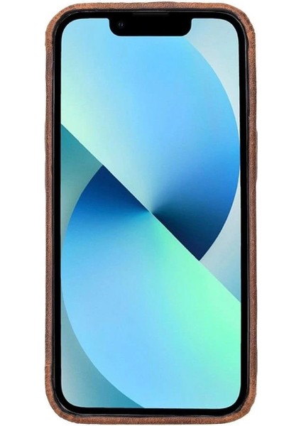 Apple iPhone 13 Mini Uyumlu Deri Arka Kapak Rock G2 Kahverengi fiyatları