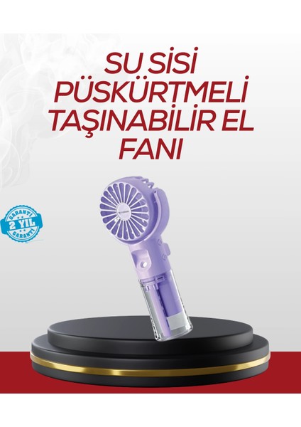 Type-C Şarjlı Taşınabilir Su Buharlı Mini Vantilatör