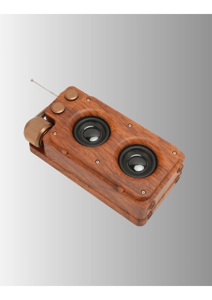 Vintage Tasarımlı Bluetooth Hoparlör Uzun Pil Ömürlü ve Fm Destekli indirimleri