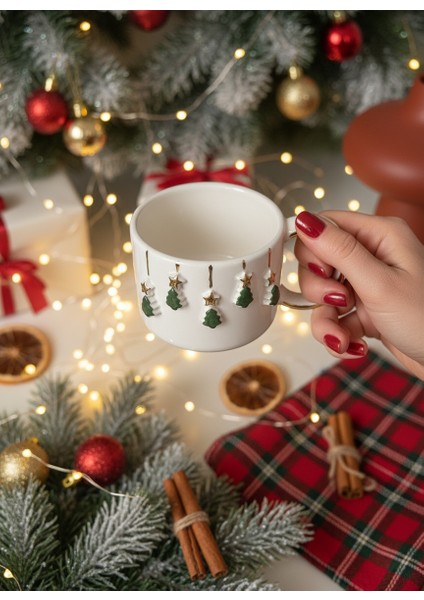 Ağaç Süslemeli Seramik 2'li Fincan Takımı modelleri