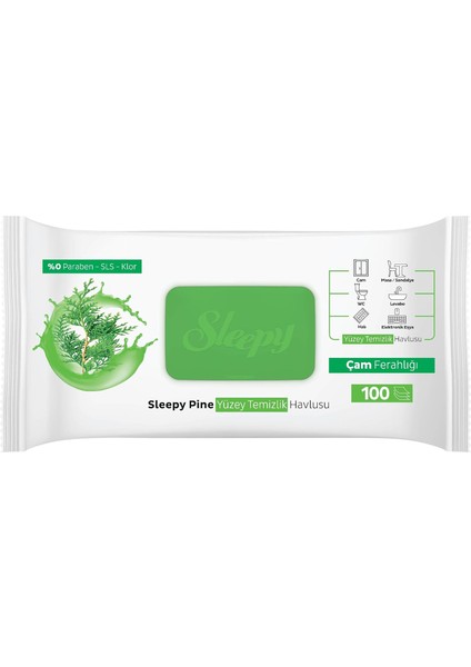 Pine Yüzey Temizlik Havlusu 100’LÜ – Çam Ferahlığı – Doğal ve Iz Bırakmayan Formül – Ekonomik 3’lü Paket