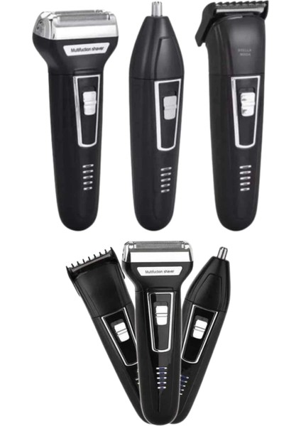 3'lü Set Saç Sakal Kesme Traş Makinesi Burun Kılı Alma Tıraş Makinesi fırsatları