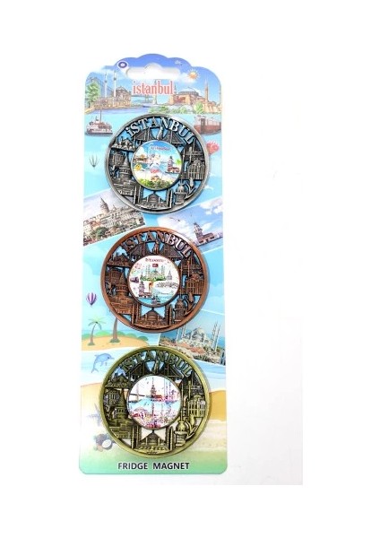 Istanbul Temalı Metal Magnet 3'lü Set Model 1