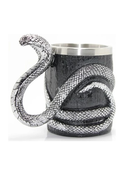 Paslanmaz Çelik Yılan Tasarımlı Kupa Bardak