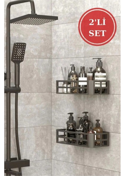 2’li Banyo Organizer Düzenleyici Yapışkanlı Raf modelleri