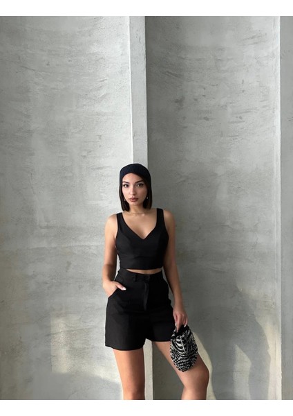 Şortlu Keten Takım S255014