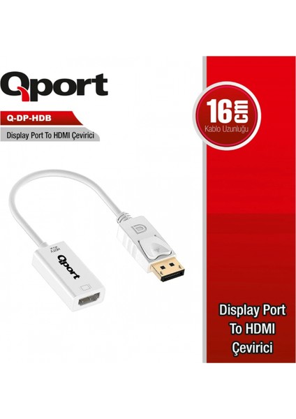 Qport Dısplay To HDMI Çevirici (Q-Dp-Hdb)