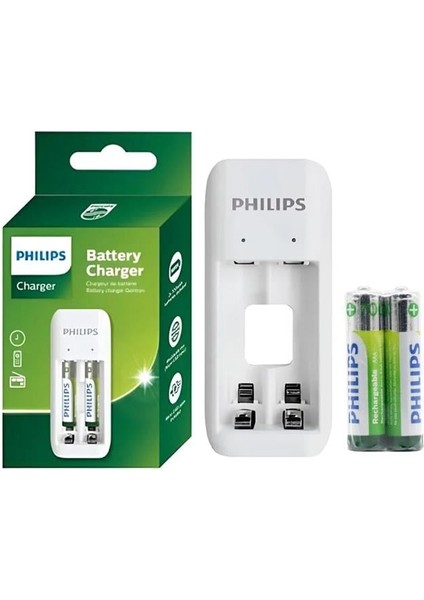 Phılıps SCB2070NB/00 2li 2 Adet x Aaa 700MAH Pilli - Şarj Cihazı